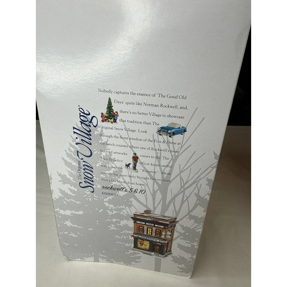 Dept 56 Snow Village Rockwell's 5 & 10 Saturday Evening Post 6000637 Boxed